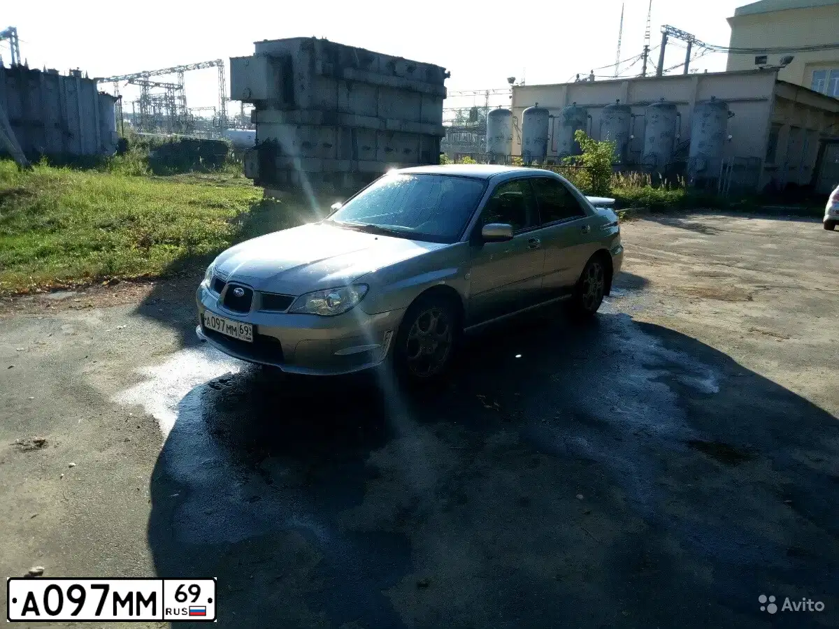 Фото автомобиля SUBARU IMPREZA, 2007 — госномер А097ММ69. Цвет: Серый