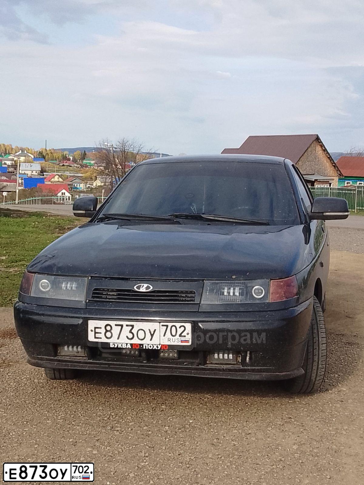Фото автомобиля LADA 2112 LADA, 2007 — госномер Е873ОУ702. Цвет: СИНЕ-ЧЕРНЫЙ