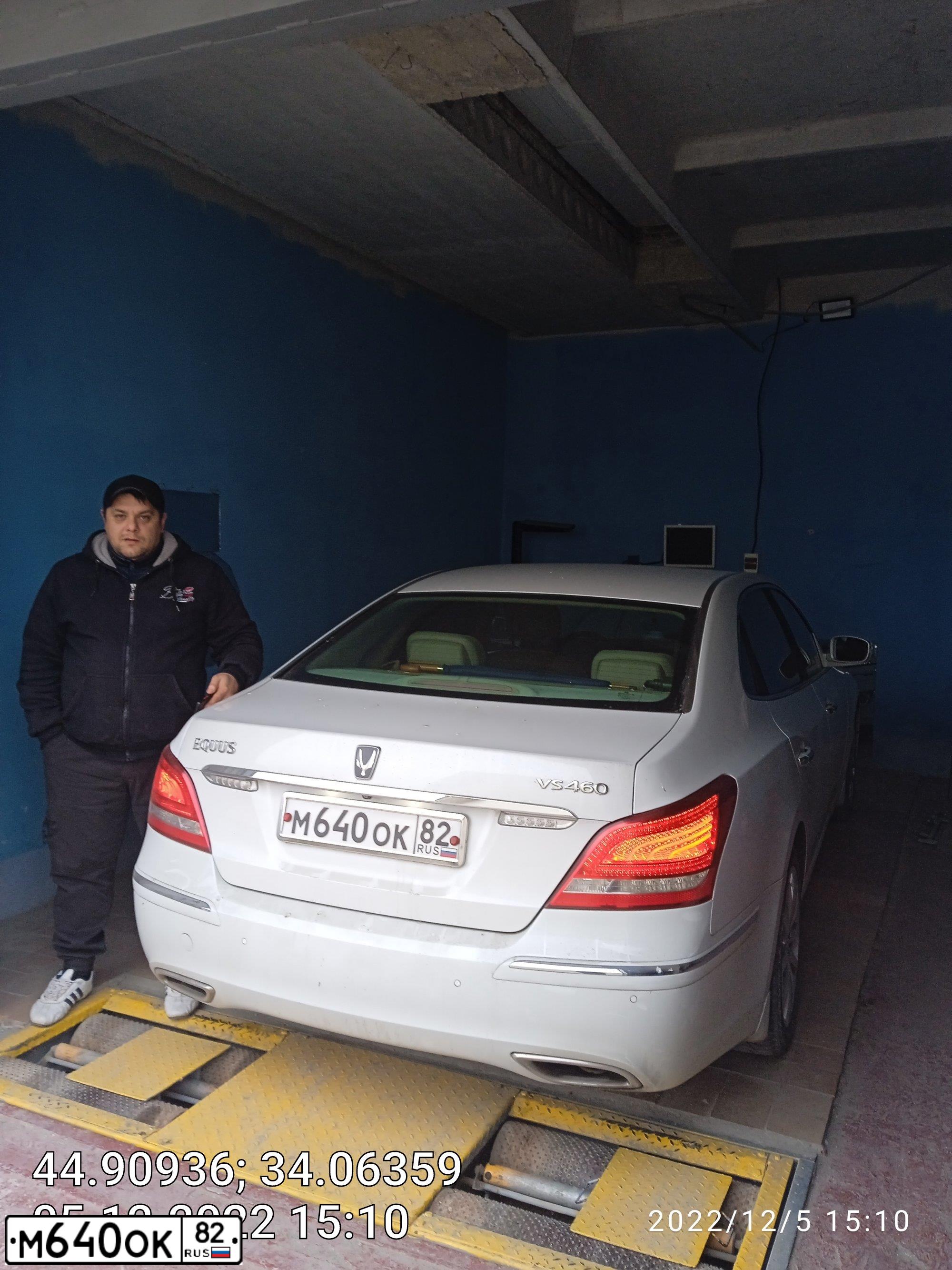 Фото автомобиля HYUNDAI EQUUS, 2011 — госномер М640ОК82. Цвет: Белый