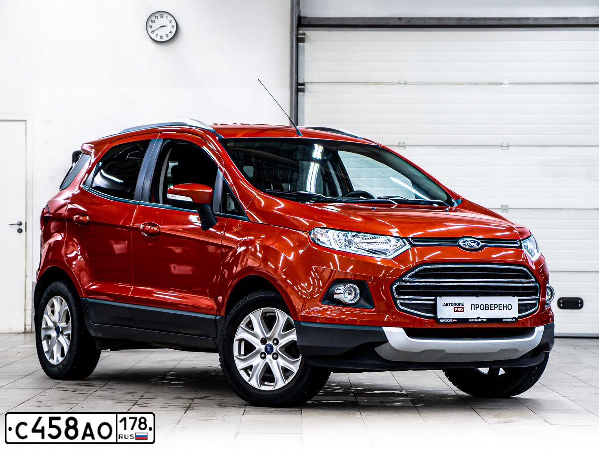 Фото автомобиля FORD ECOSPORT, 2015 — госномер С458АО178. Цвет: ОРАНЖЕВО-КРАСНЫЙ