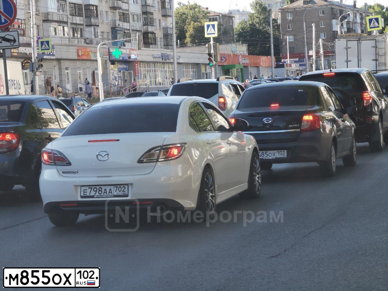 Фото автомобиля LADA 2172 PRIORA, 2010 — госномер М855ОХ102. Цвет: Белый