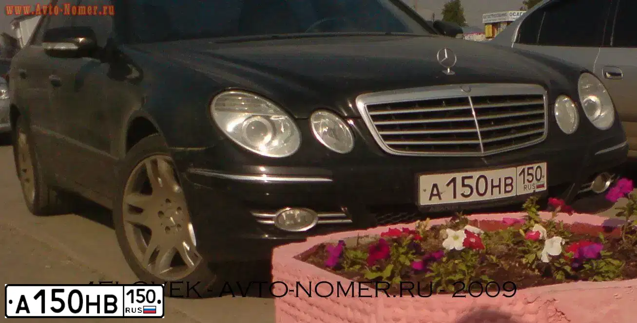 Фото автомобиля MERCEDES E-KLASSE, 2007 — госномер А999ВА154. Цвет: ЧЕРНЫЙ