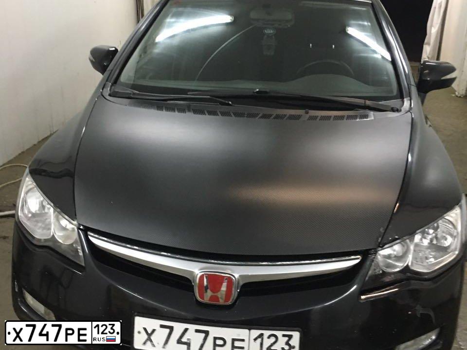 Фото автомобиля HONDA CIVIC, 2007 — госномер Х717НК199. Цвет: ЧЕРНЫЙ