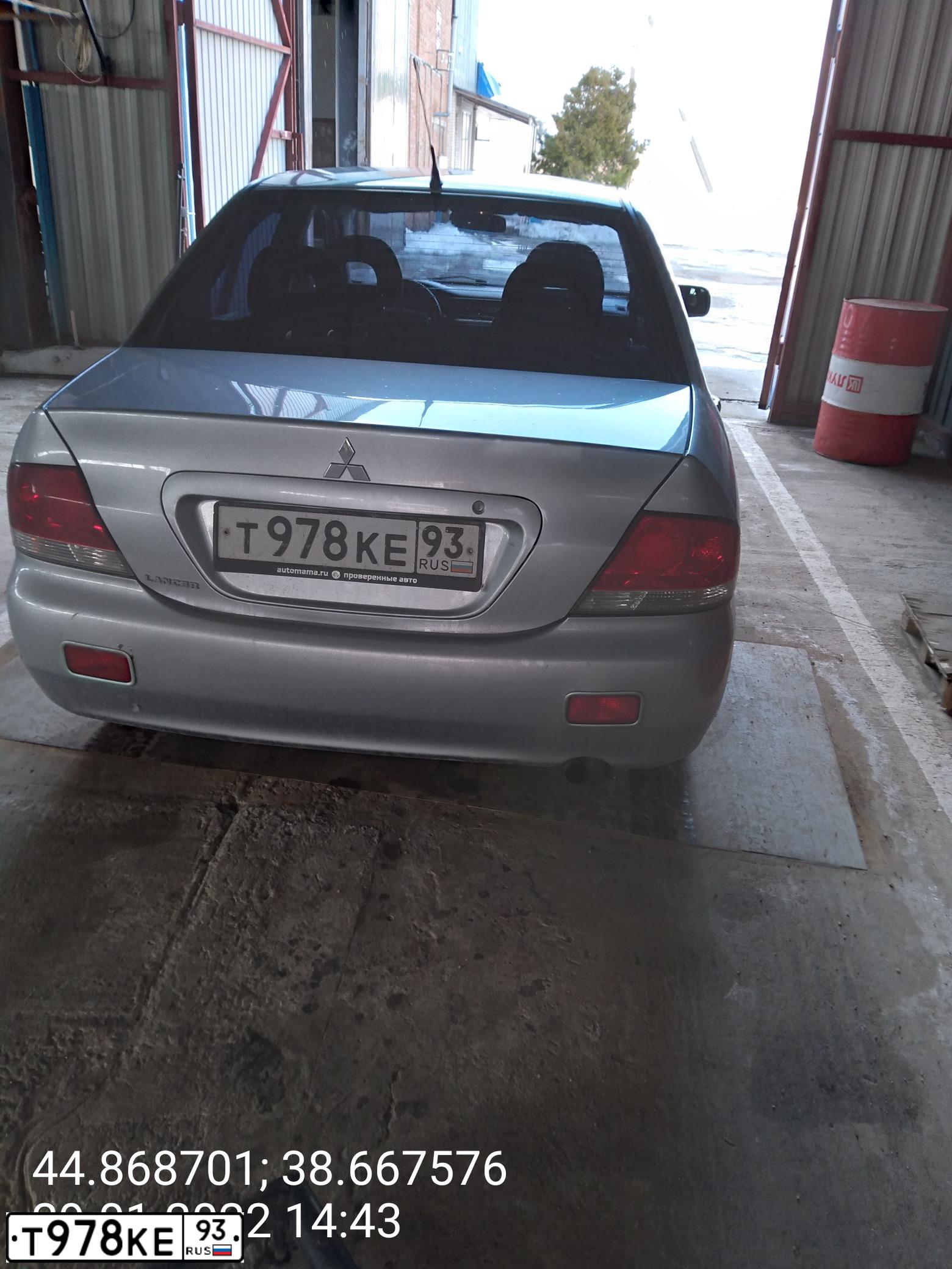 Фото автомобиля MITSUBISHI LANCER, 2007 — госномер С675НО193. Цвет: СЕРЕБРИСТЫЙ