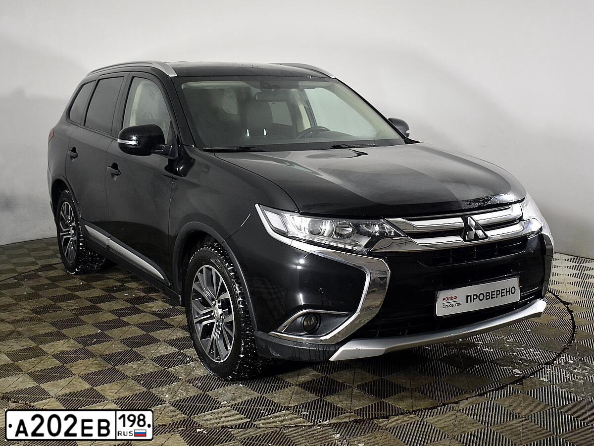 Фото автомобиля MITSUBISHI OUTLANDER, 2018 — госномер В563КЕ797. Цвет: ЧЕРНЫЙ