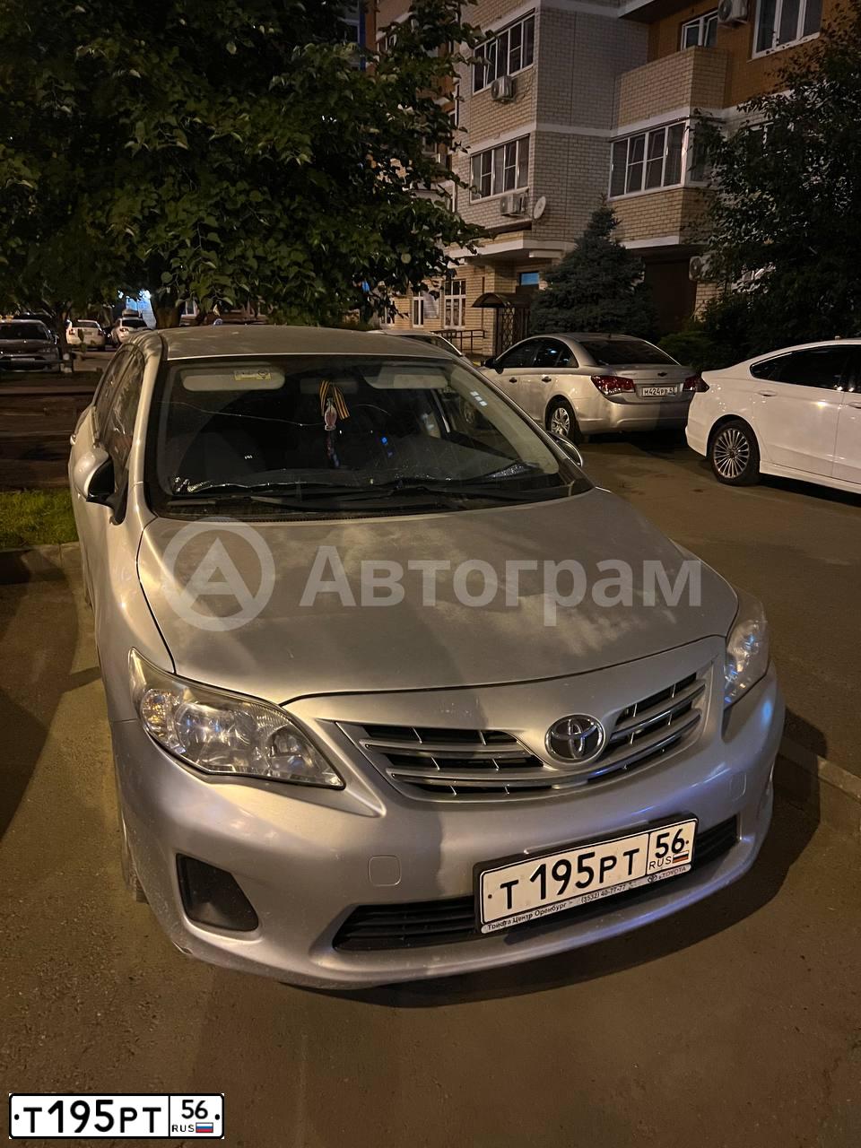 Фото автомобиля TOYOTA COROLLA, 2012 — госномер Т195РТ56