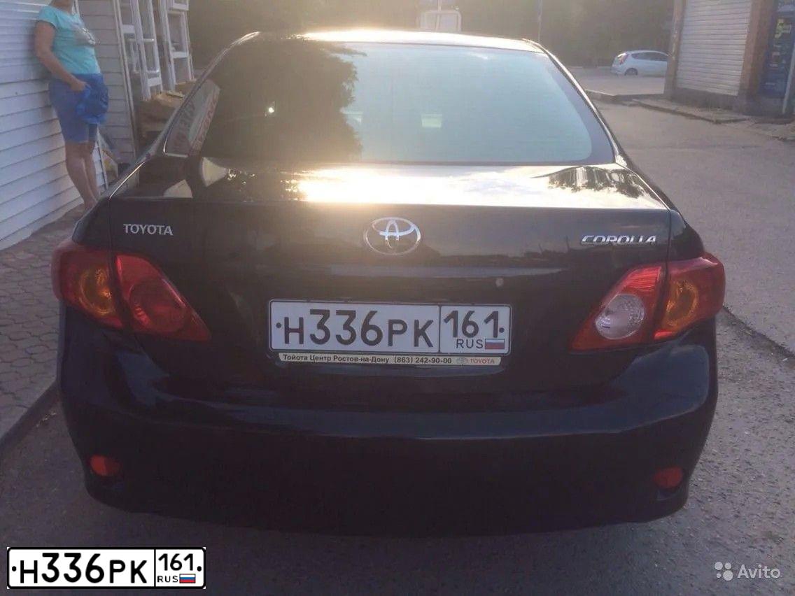 Фото автомобиля TOYOTA COROLLA, 2008 — госномер А021АМ161. Цвет: ЧЕРНЫЙ