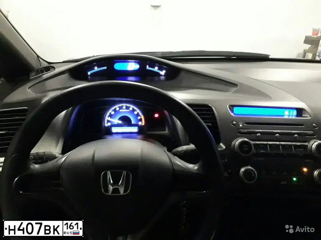 Фото автомобиля HONDA CIVIC, 2008 — госномер Н407ВК161. Цвет: Т.СИНИЙ