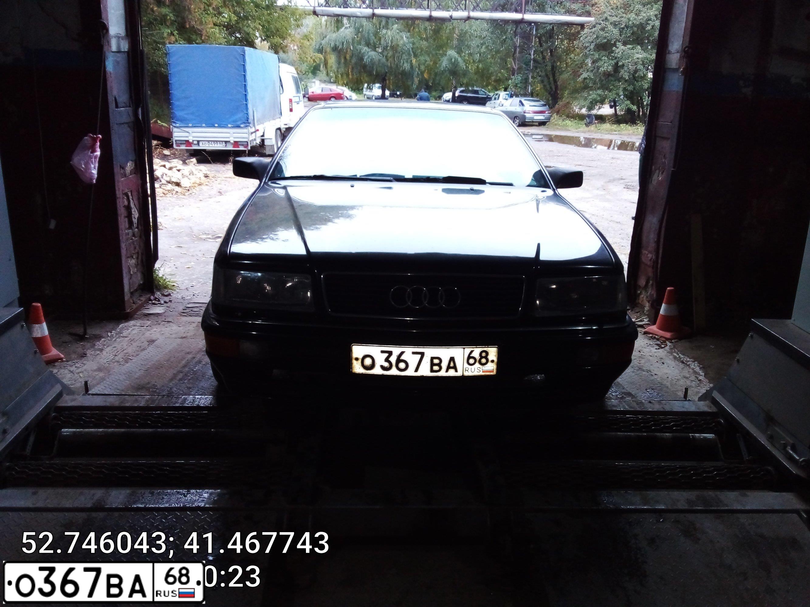 Фото автомобиля AUDI 100, 1988 — госномер О249ТЕ797. Цвет: ЧЕРНЫЙ