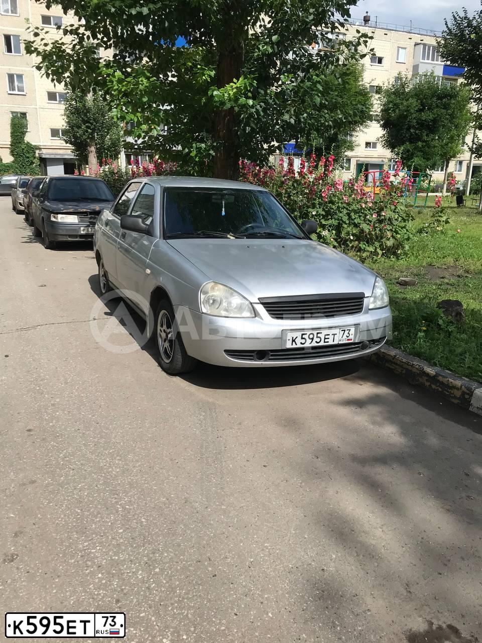 Фото автомобиля LADA 2170 PRIORA, 2008 — госномер К595ЕТ73. Цвет: СВЕТЛО-СЕРЕБРИСТЫЙ МЕТАЛЛ