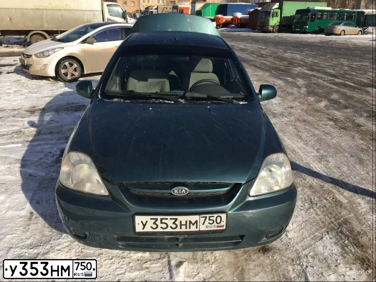 Фото автомобиля KIA RIO, 2004 — госномер Е922ТМ123. Цвет: ЗЕЛЕНЫЙ