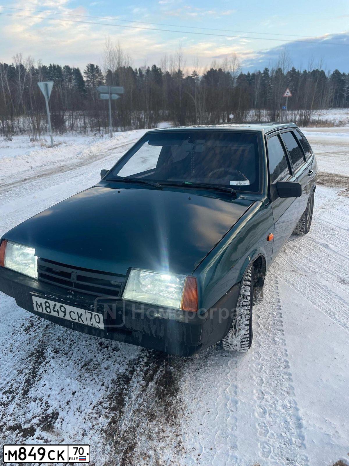 Фото автомобиля LADA 2109 SAMARA, 2002 — госномер М849СК70. Цвет: ИЗУМРУДНЫЙ