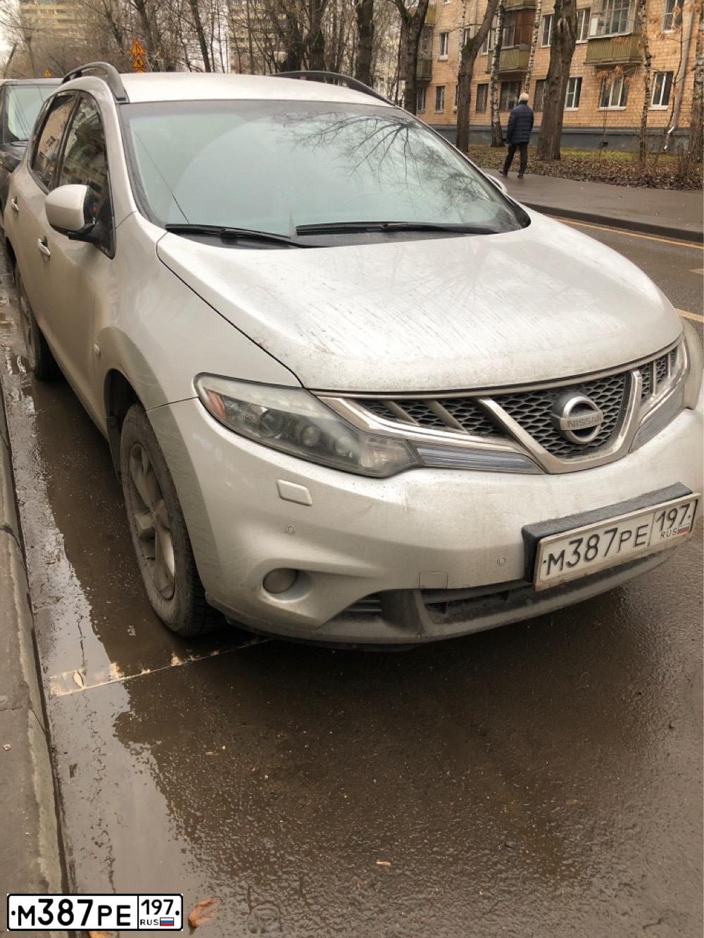 Фото автомобиля NISSAN MURANO, 2011 — госномер М387РЕ197. Цвет: СЕРЫЙ