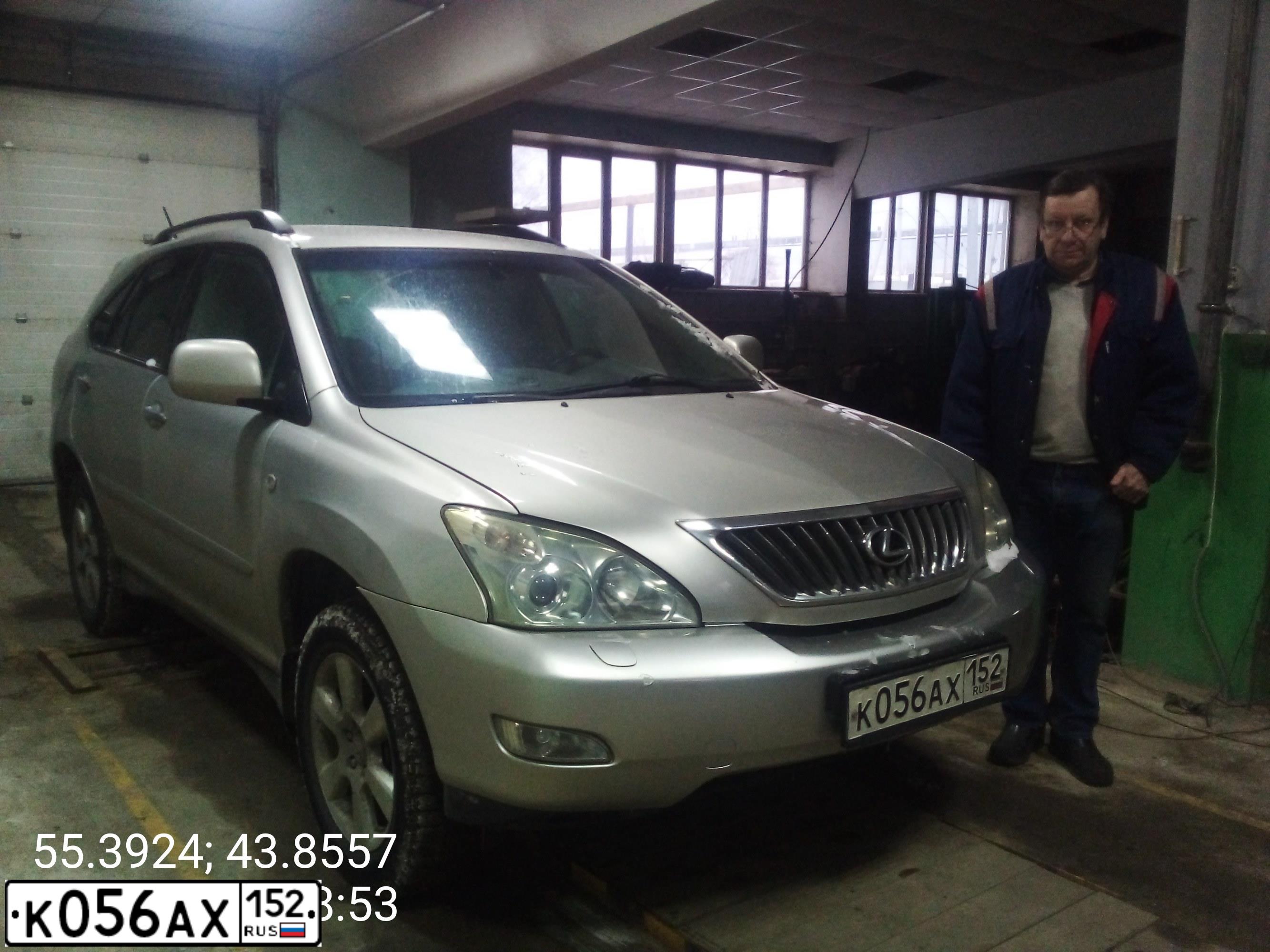 Фото автомобиля LEXUS RX, 2007 — госномер К148КР53. Цвет: Серебристый