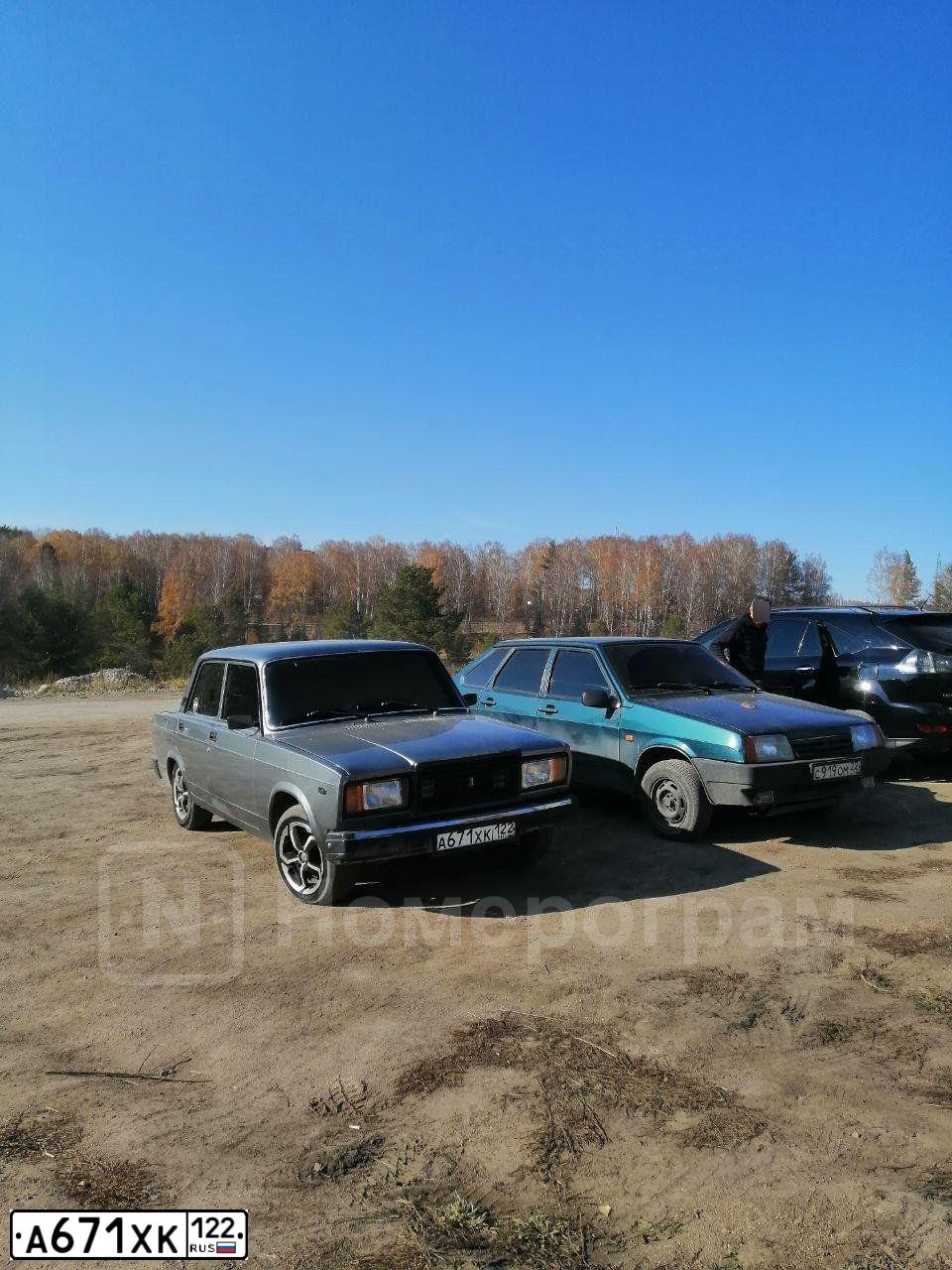 Фото автомобиля LADA 2107, 2010 — госномер А671ХК122. Цвет: СЕРО-ЗЕЛЕНЫЙ МЕТАЛЛИК
