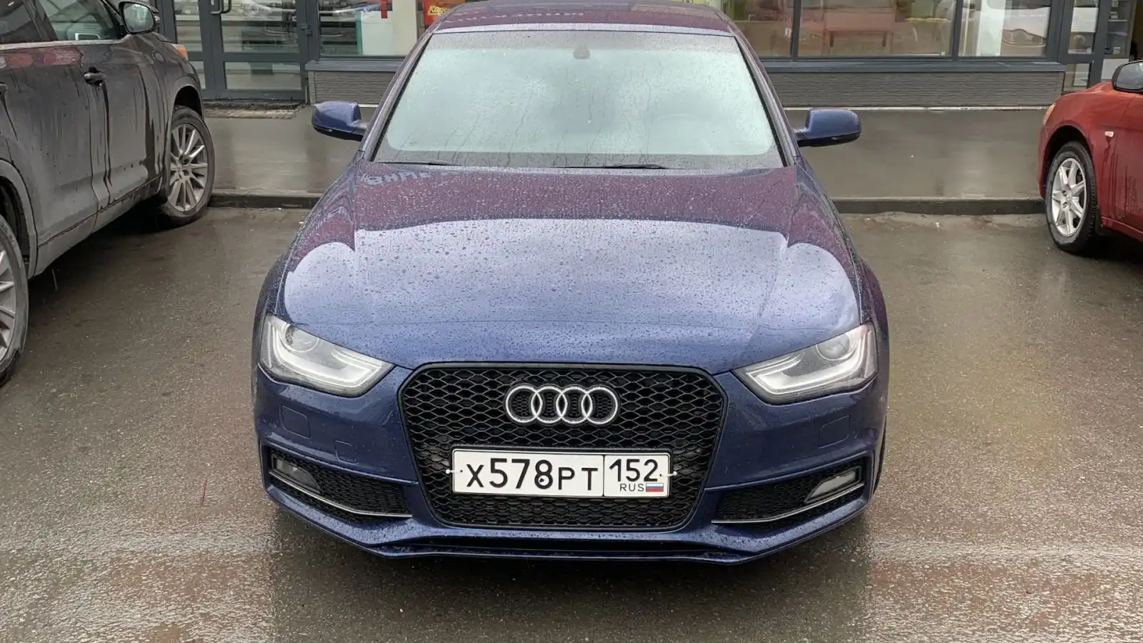 Фото автомобиля AUDI A4, 2014 — госномер Х578РТ152. Цвет: синий
