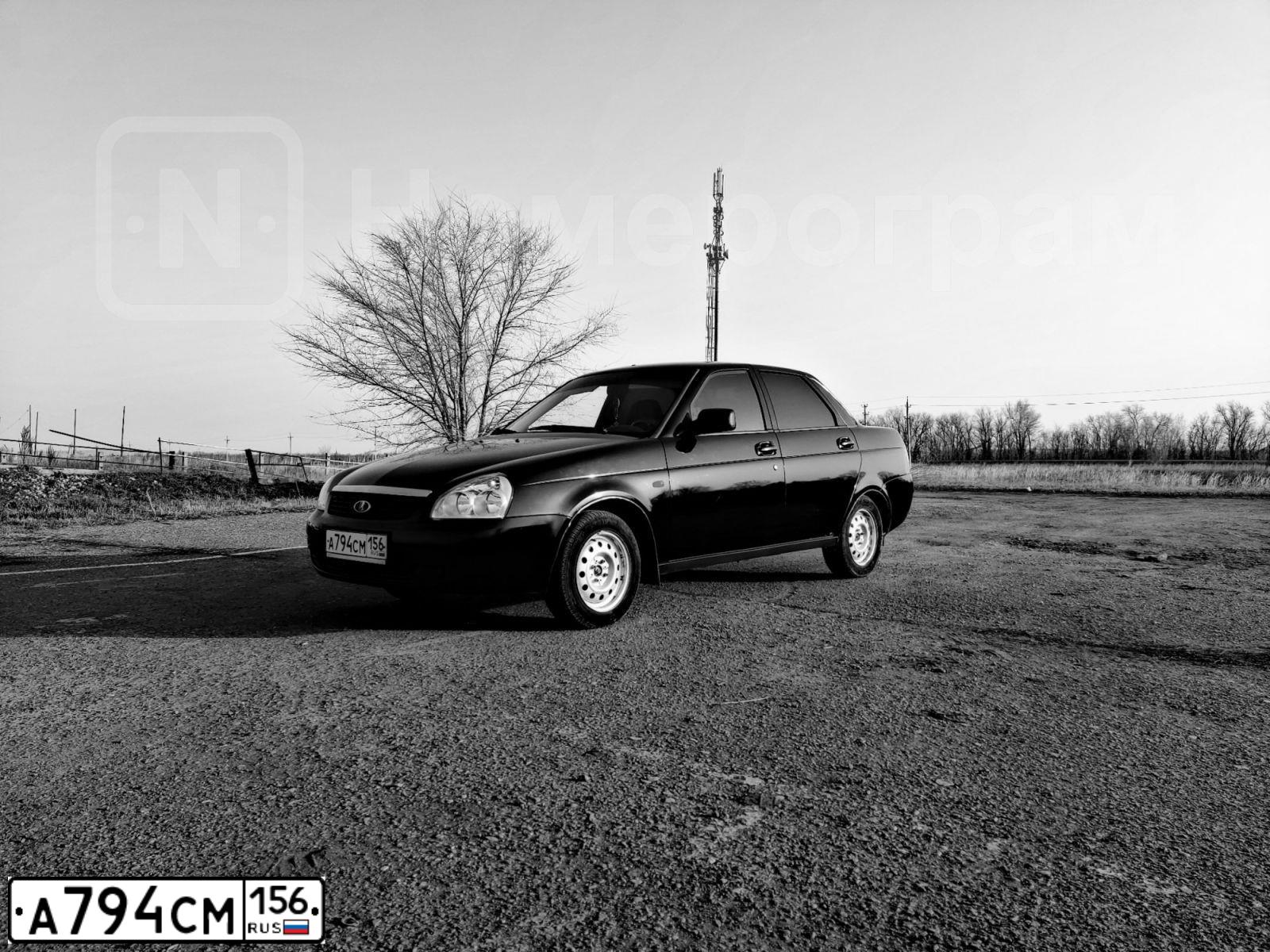 Фото автомобиля LADA 2170 PRIORA, 2010 — госномер А794СМ156. Цвет: Сине-Черный