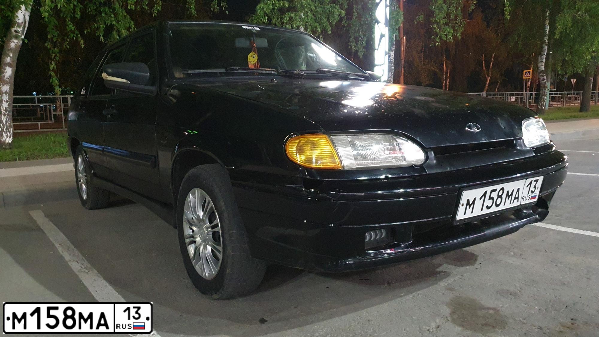 Фото автомобиля LADA 2114 SAMARA, 2008 — госномер М158МА13. Цвет: Темно-зеленый