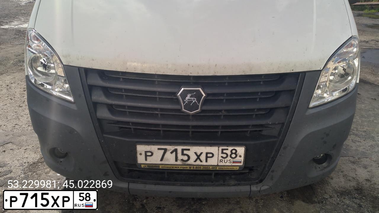 Фото автомобиля GAZ GAZEL NEXT, 2018 — госномер Р715ХР58. Цвет: БЕЛЫЙ