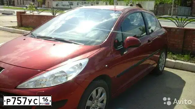 Фото автомобиля PEUGEOT 207, 2007 — госномер С114ВН716. Цвет: КРАСНЫЙ