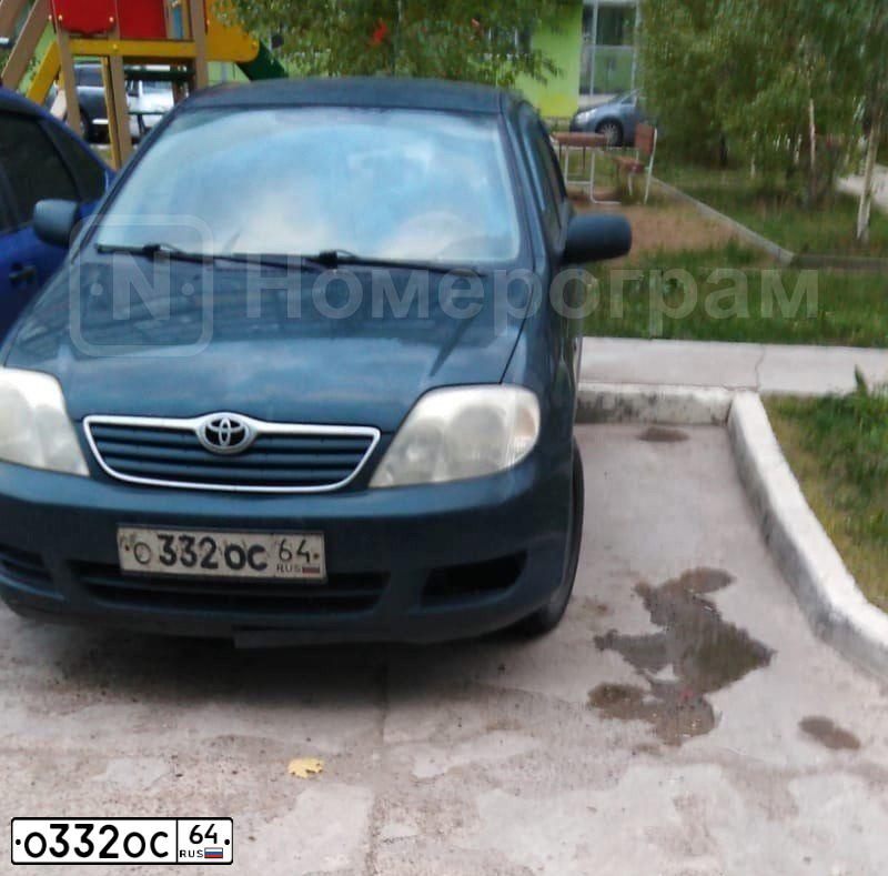 Фото автомобиля TOYOTA COROLLA, 2006 — госномер М803РС702. Цвет: ТЕМНО ЗЕЛЕНЫЙ