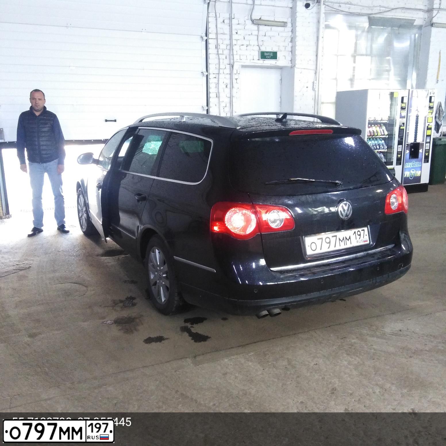 Фото автомобиля VOLKSWAGEN PASSAT, 2008 — госномер О797ММ197. Цвет: ЧЕРНЫЙ