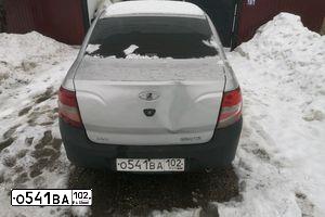 Фото автомобиля LADA 2190 GRANTA, 2013 — госномер Т062ЕЕ774. Цвет: Серебристый