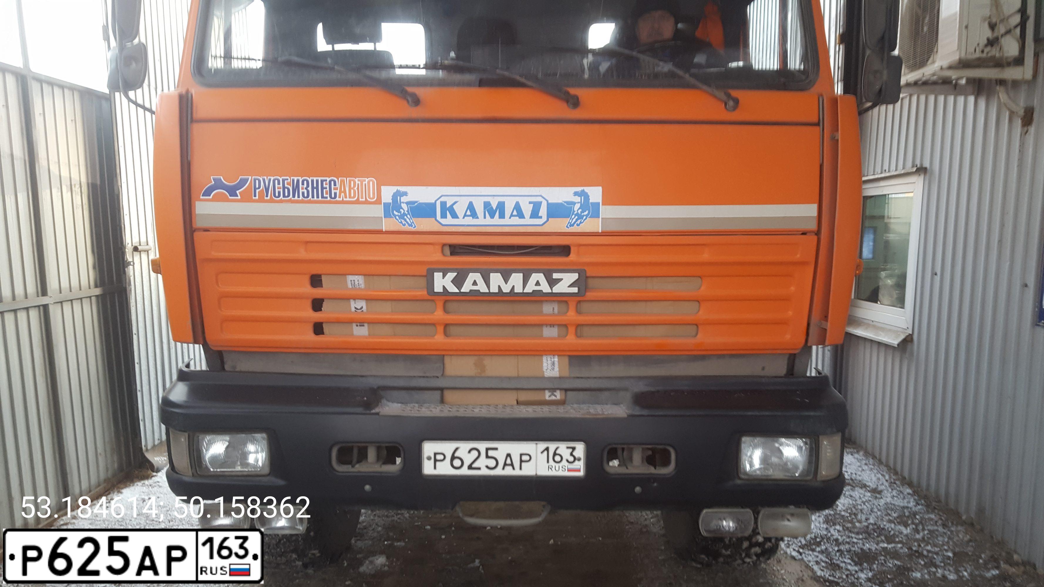 Фото автомобиля KAMAZ 4326 /4X4/, 2011 — госномер Р625АР163. Цвет: ОРАНЖЕВЫЙ