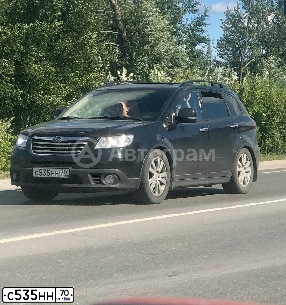 Фото автомобиля SUBARU B9 TRIBECA, 2007 — госномер С535НН70. Цвет: ЧЕРНЫЙ