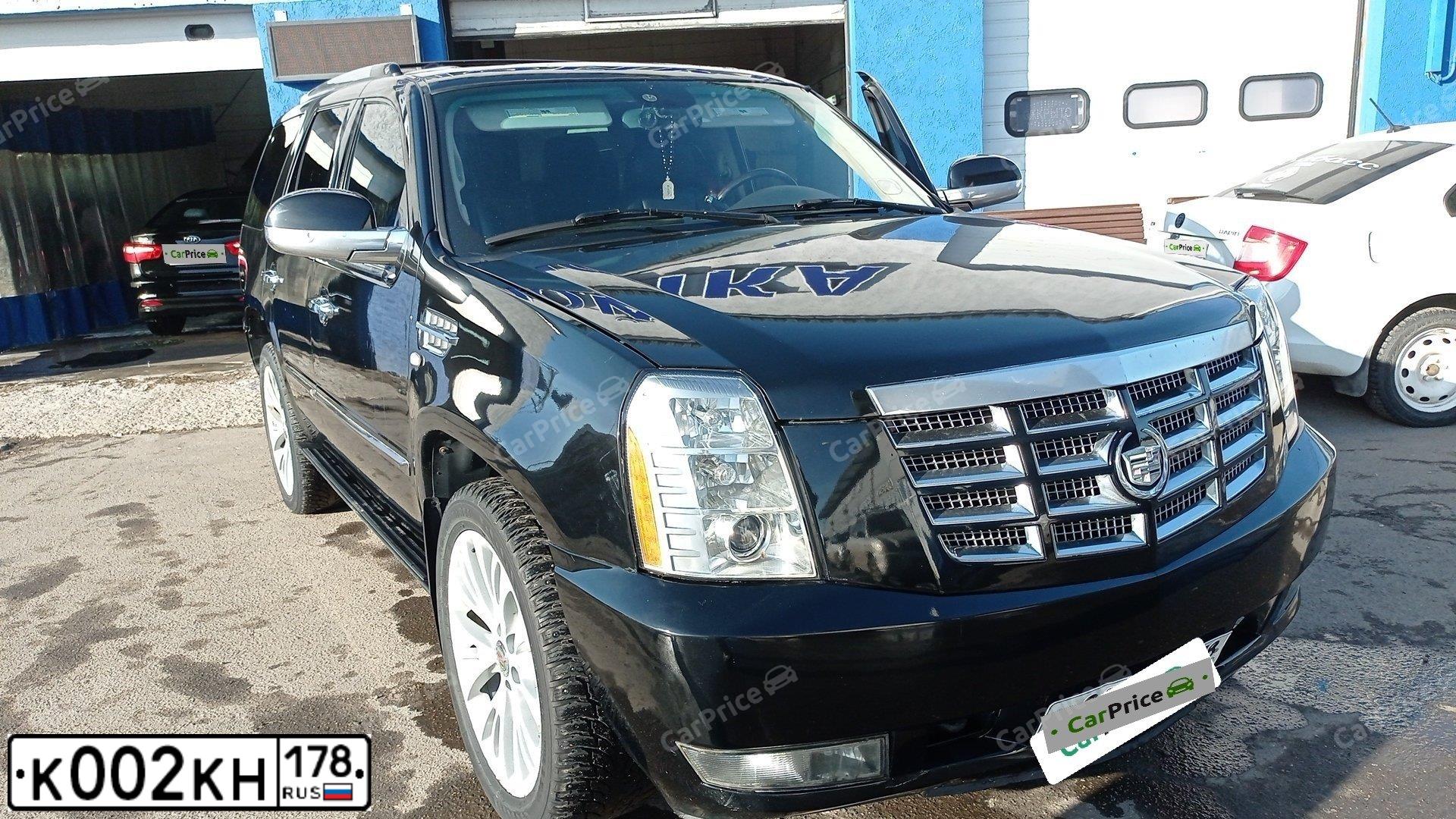 Фото автомобиля CADILLAC ESCALADE, 2007 — госномер К002КН178. Цвет: ЧЕРНЫЙ