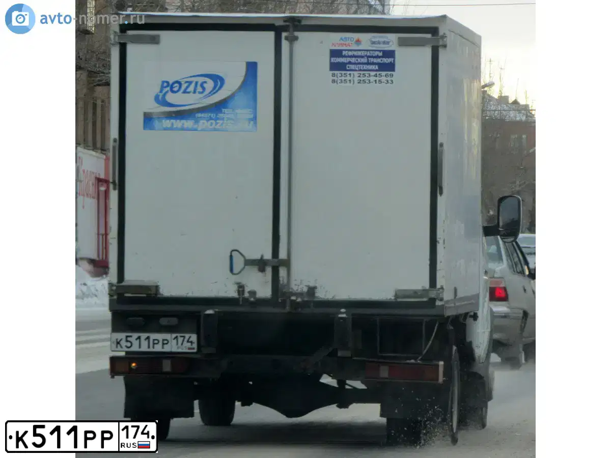 Фото автомобиля GAZ 3302 EL, 2005 — госномер К511РР174. Цвет: БЕЛЫЙ