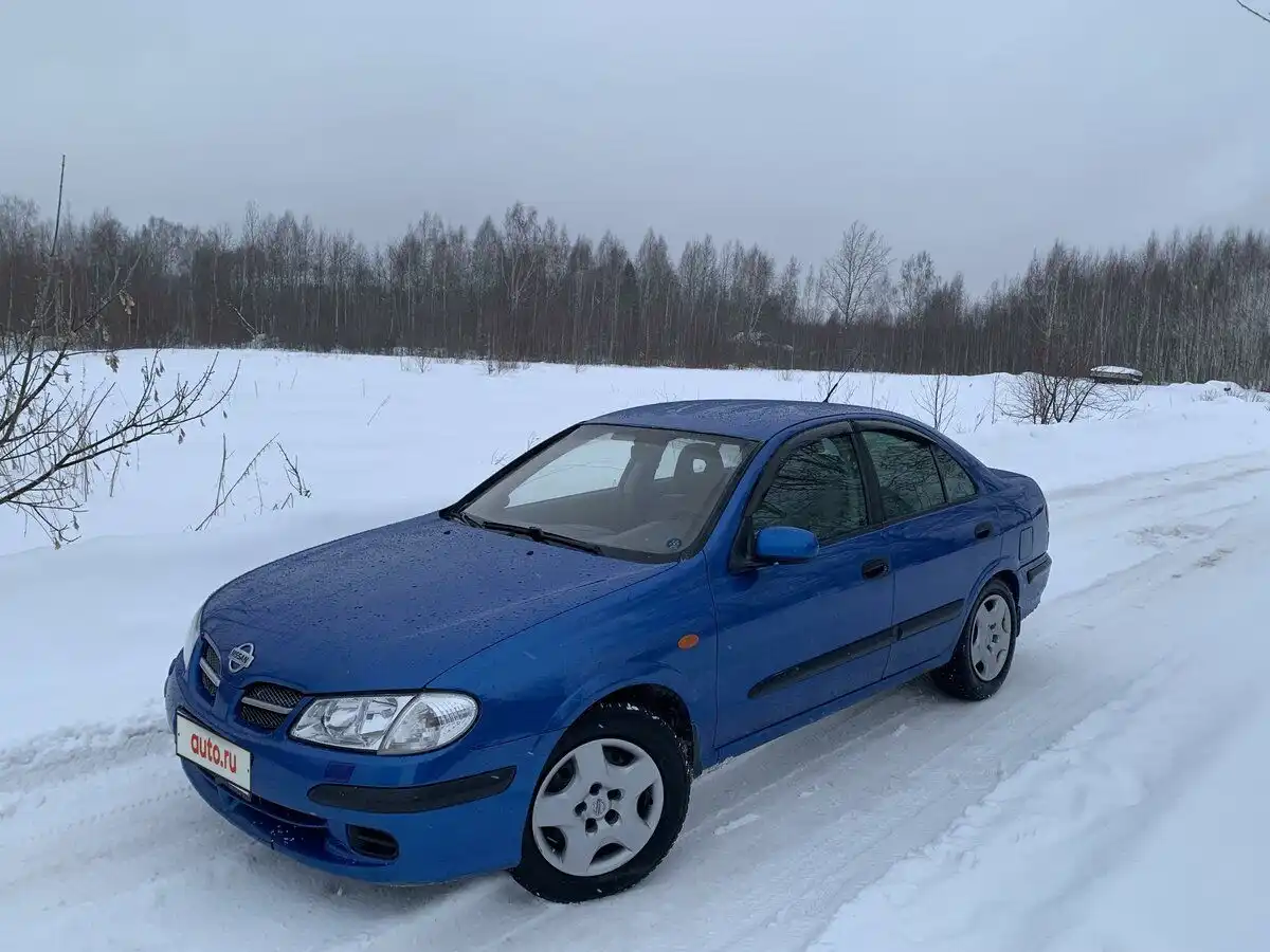 Фото автомобиля NISSAN ALMERA, 2001 — госномер М386РЕ37. Цвет: синий