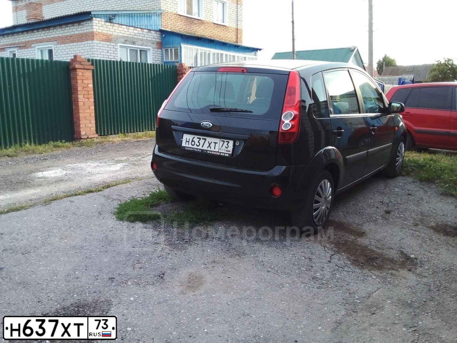 Фото автомобиля FORD FIESTA / ASPIRE, 2007 — госномер Н637ХТ73. Цвет: ЧЕРНЫЙ