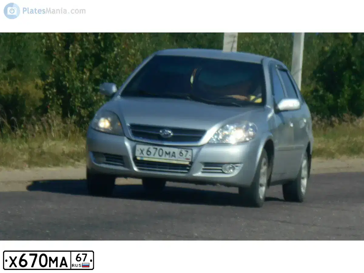 Фото автомобиля LIFAN BREEZ, 2010 — госномер А017ОН67. Цвет: СЕРЕБРИСТЫЙ