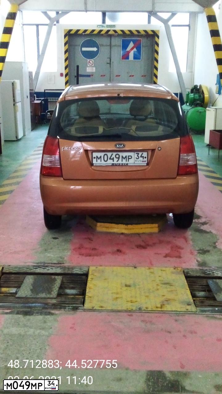 Фото автомобиля KIA PICANTO / MORNING, 2007 — госномер С504УУ799. Цвет: Оранжевый