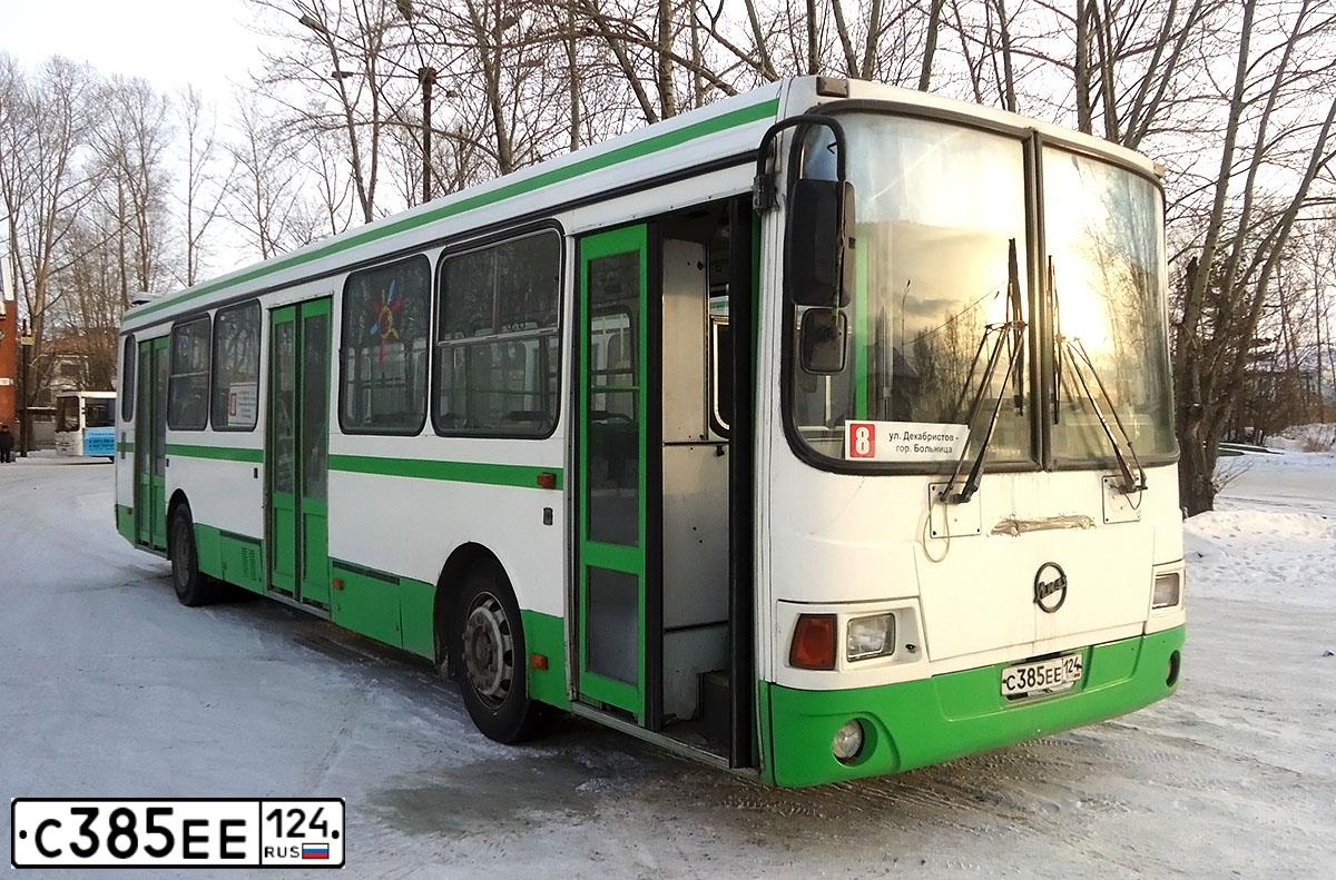Фото автомобиля LIAZ 5256, 2006 — госномер С385ЕЕ124. Цвет: БЕЛЫЙ ЗЕЛЕНЫЙ