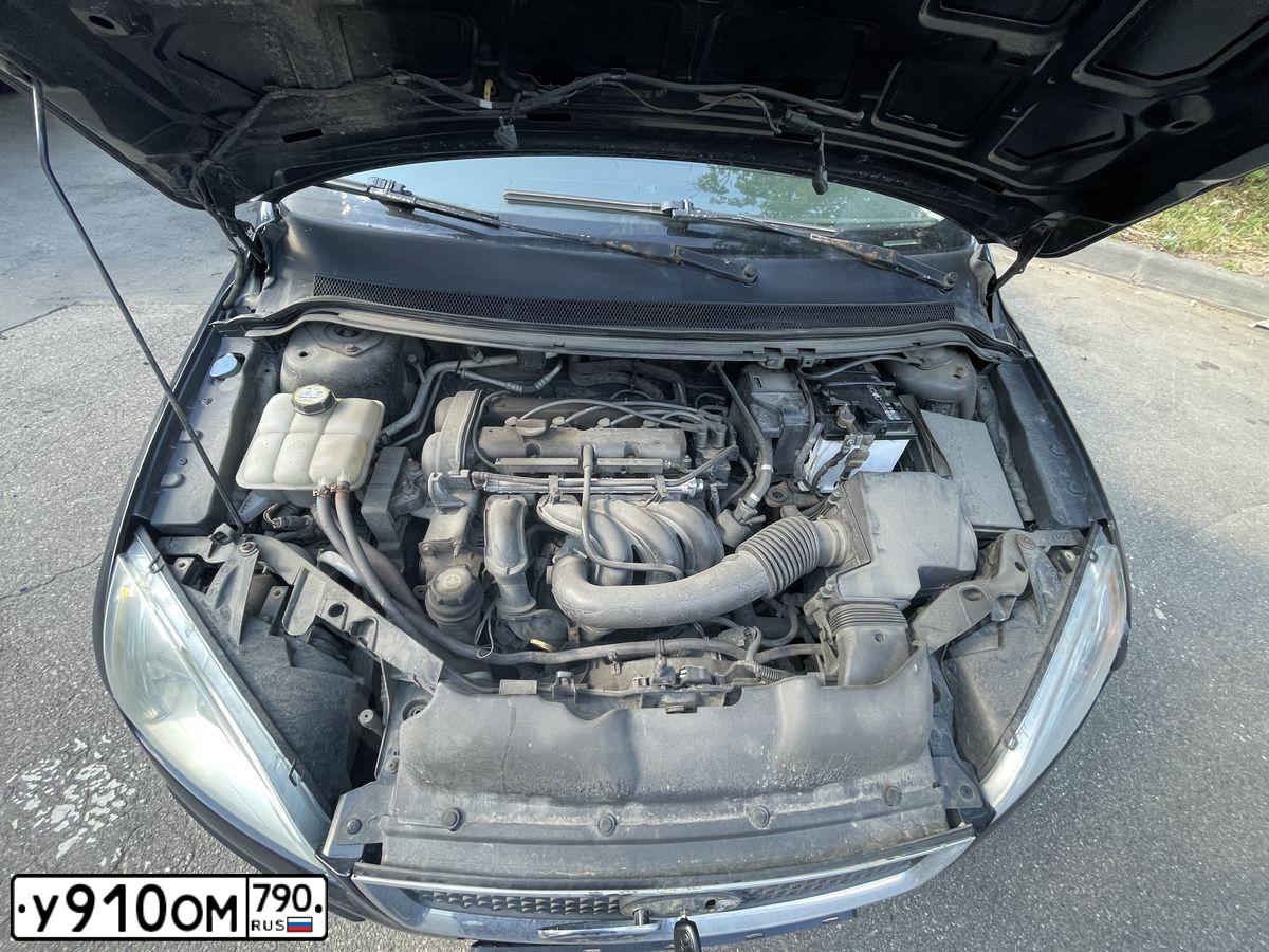 Фото автомобиля FORD FOCUS, 2008 — госномер Х859МК05. Цвет: ЧЕРНЫЙ