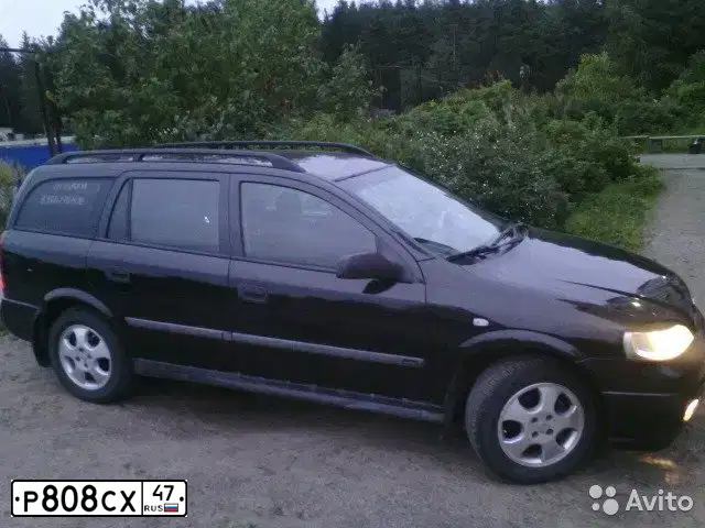 Фото автомобиля OPEL ASTRA, 2000 — госномер Р808СХ47. Цвет: ЧЕРНЫЙ