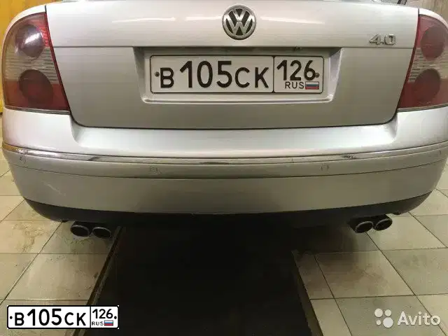 Фото автомобиля VOLKSWAGEN PASSAT, 2002 — госномер В105СК126. Цвет: Серый
