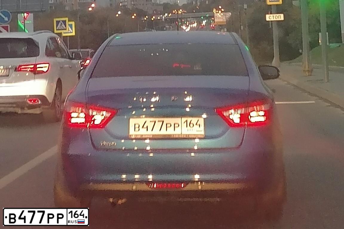 Фото автомобиля LADA VESTA, 2020 — госномер В477РР164. Цвет: синий