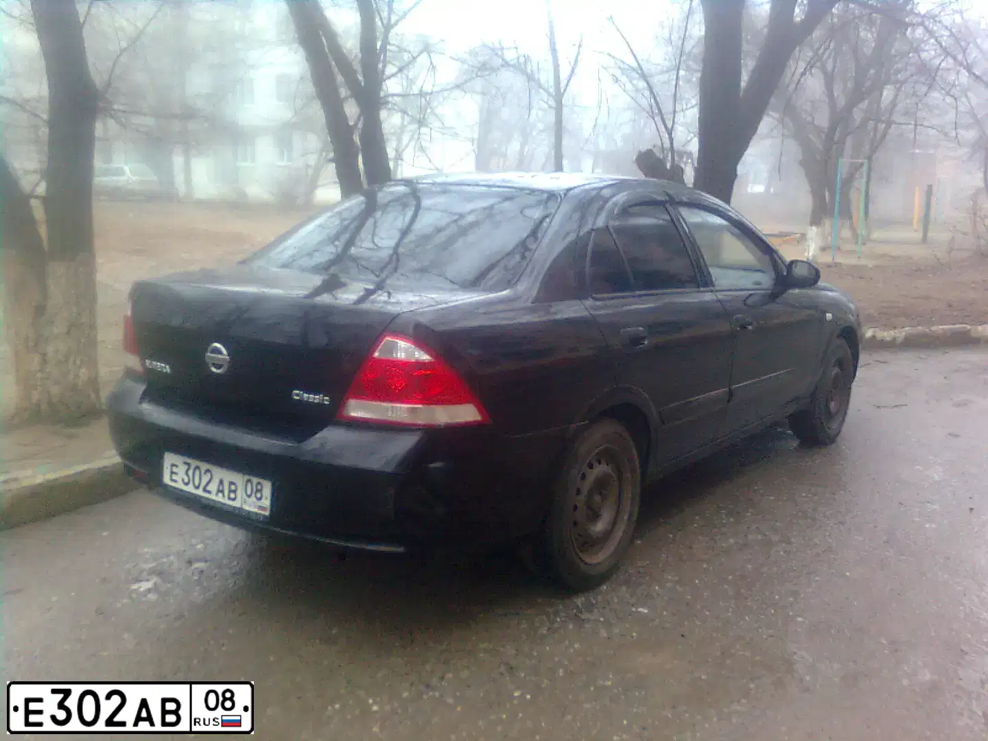 Фото автомобиля NISSAN ALMERA, 2008 — госномер К410АМ134. Цвет: ЧЕРНЫЙ