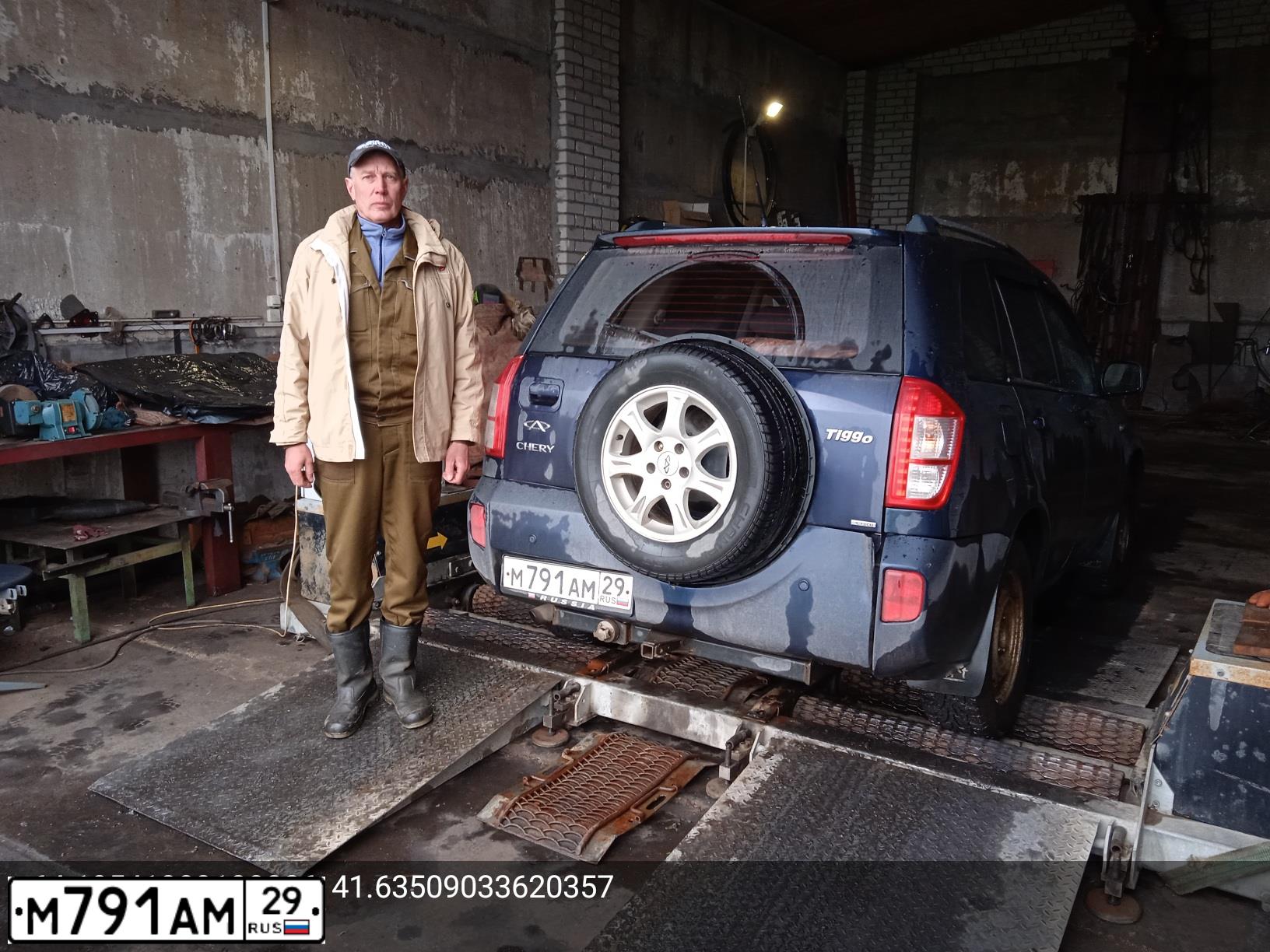 Фото автомобиля CHERY TIGGO, 2013 — госномер М791АМ29. Цвет: ТЕМНО-СИНИЙ