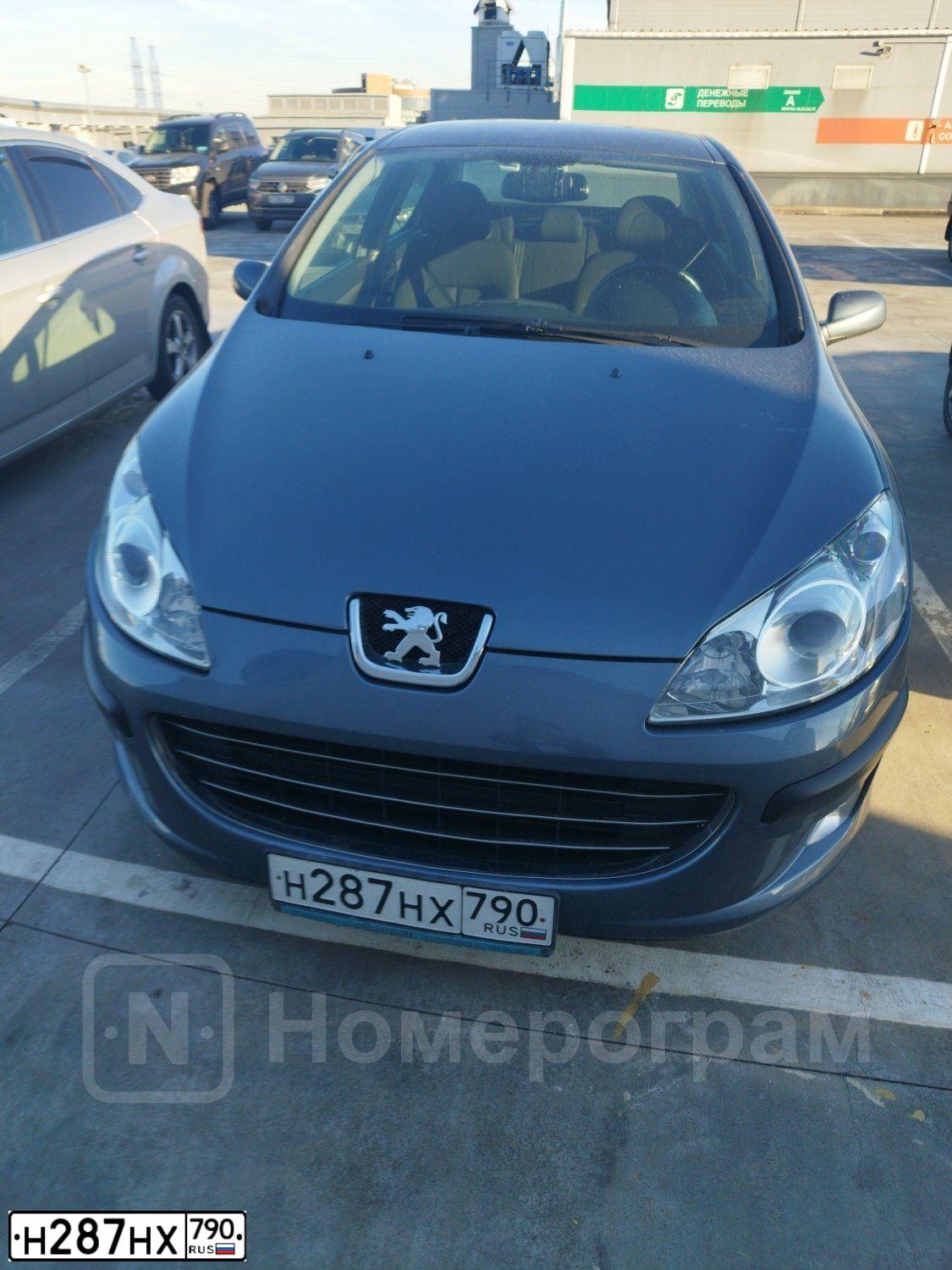 Фото автомобиля PEUGEOT 407, 2006 — госномер С481РА177. Цвет: СЕРЫЙ