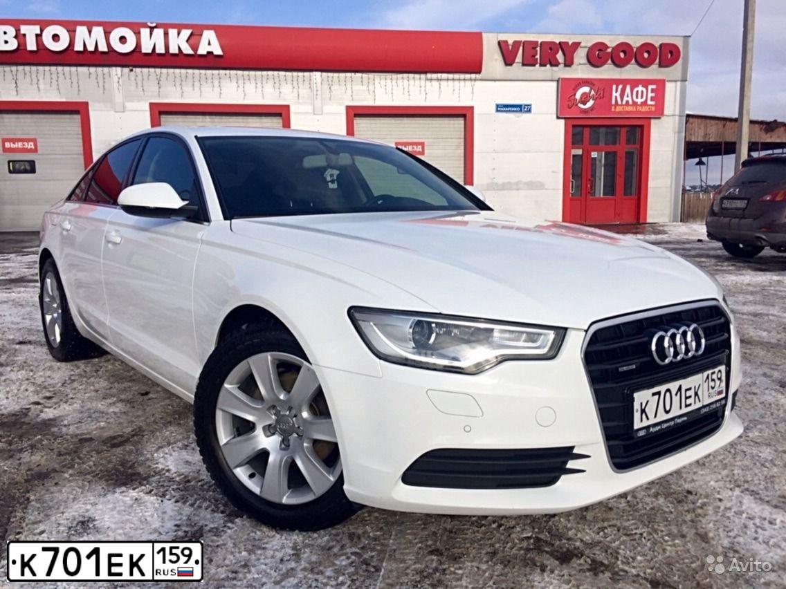 Фото автомобиля AUDI A6, 2011 — госномер К701ЕК159. Цвет: Белый