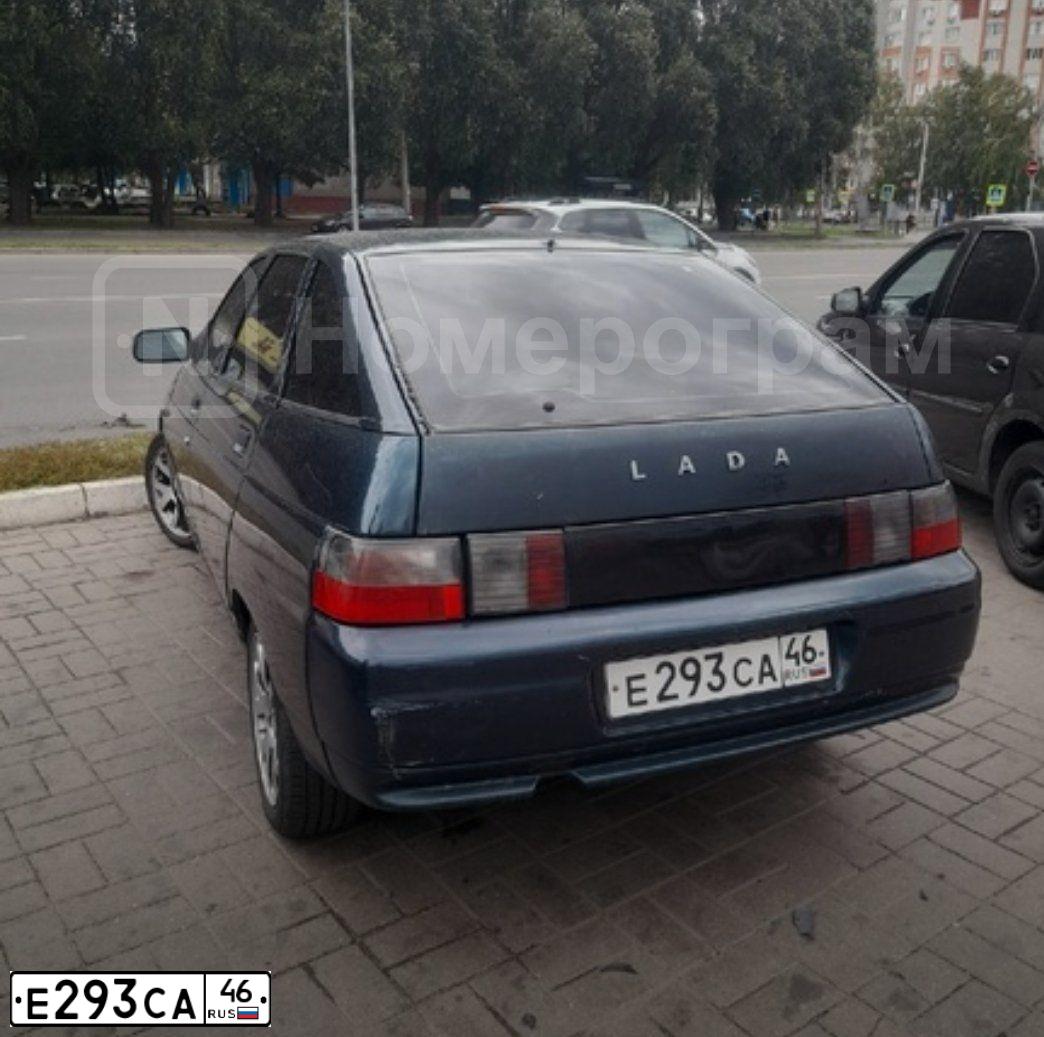 Фото автомобиля LADA 2112, 2007 — госномер Е293СА46. Цвет: Темно-зеленый