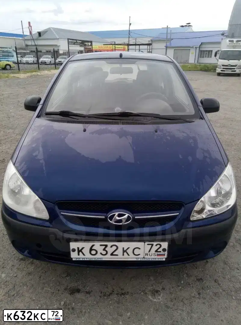 Фото автомобиля HYUNDAI GETZ, 2007 — госномер К632КС72. Цвет: синий