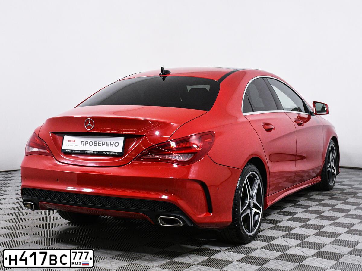 Фото автомобиля MERCEDES CLA-KLASSE, 2014 — госномер С101МС77. Цвет: КРАСНЫЙ