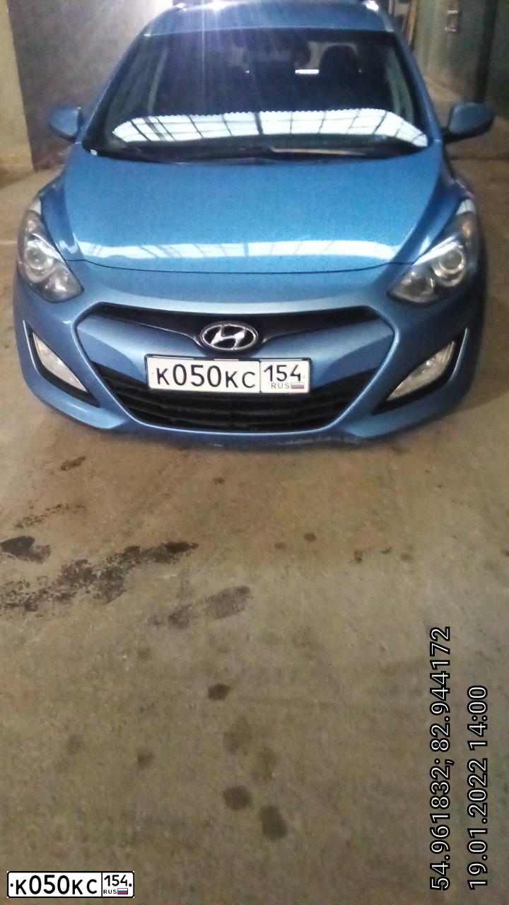 Фото автомобиля HYUNDAI I30, 2012 — госномер С086СР163. Цвет: голубой
