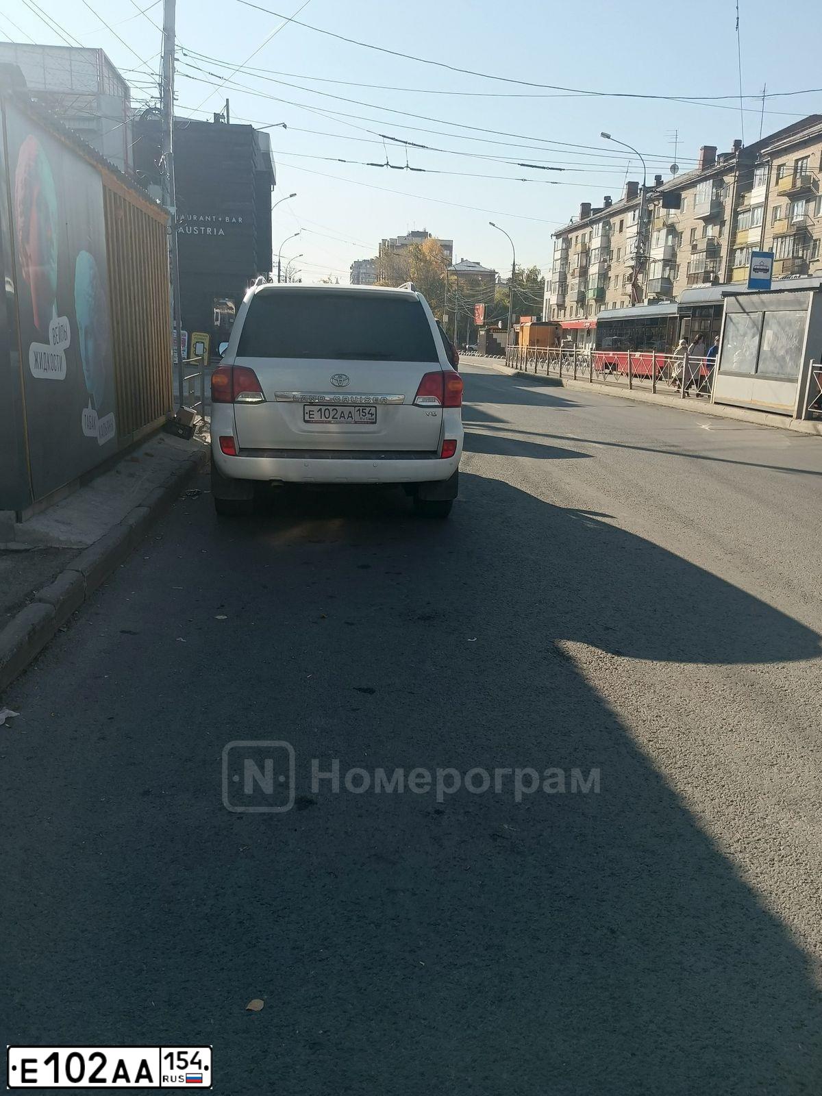 Фото автомобиля TOYOTA LANDCRUISER 200, 2015 — госномер Е102АА154. Цвет: БЕЛЫЙ