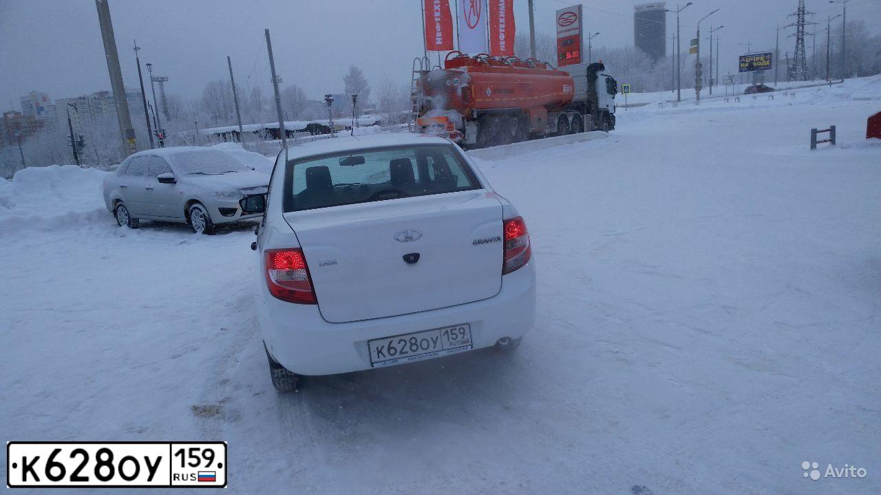Фото автомобиля LADA 2190 GRANTA, 2016 — госномер К628ОУ159. Цвет: БЕЛЫЙ